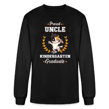 Proud Uncle Kindergarten Graduate Graduation Party - Men's Long Sleeve T-Shirt - black - Front