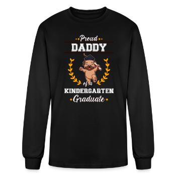 Proud Dad Kindergarten Graduate Graduation Party - Men's Long Sleeve T-Shirt - black - Front