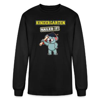 Kindergarten Nailed It Graduation Party Elementary - Men's Long Sleeve T-Shirt - black - Front