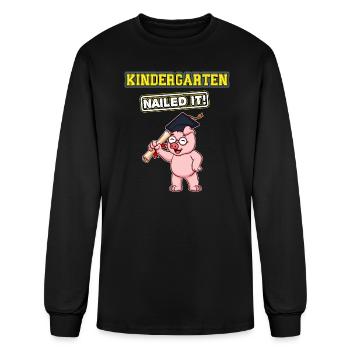 Kindergarten Nailed It Graduation Party Elementary - Men's Long Sleeve T-Shirt - black - Front
