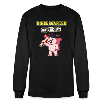 Kindergarten Nailed It Graduation Party Elementary - Men's Long Sleeve T-Shirt - black - Front