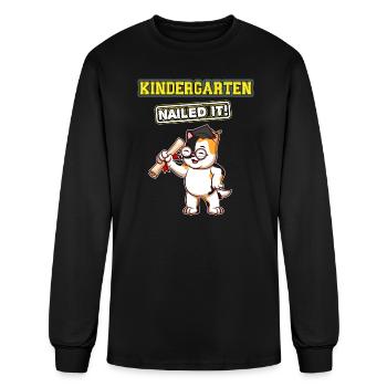 Kindergarten Nailed It Graduation Party Elementary - Men's Long Sleeve T-Shirt - black - Front