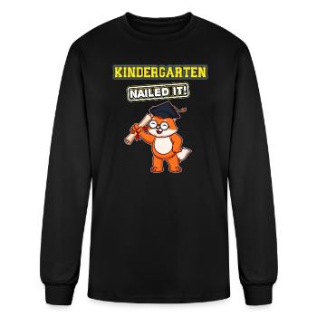 Kindergarten Nailed It Graduation Party Elementary - Men's Long Sleeve T-Shirt - black - Front