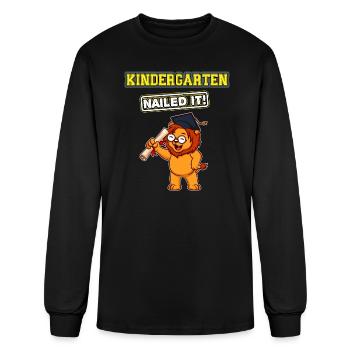 Kindergarten Nailed It Graduation Party Elementary - Men's Long Sleeve T-Shirt - black - Front