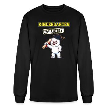 Kindergarten Nailed It Graduation Party Elementary - Men's Long Sleeve T-Shirt - black - Front