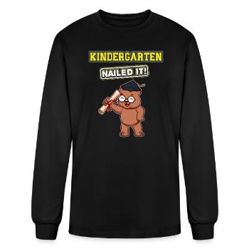 Kindergarten Nailed It Graduation Party Elementary - Men's Long Sleeve T-Shirt - black - Front