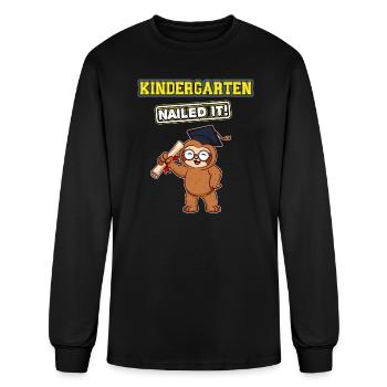 Kindergarten Nailed It Graduation Party Elementary - Men's Long Sleeve T-Shirt - black - Front
