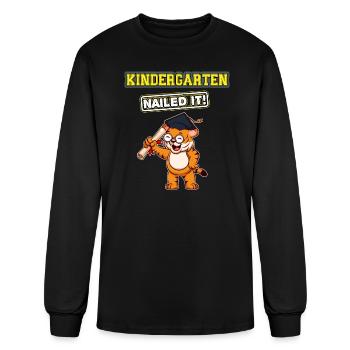 Kindergarten Nailed It Graduation Party Elementary - Men's Long Sleeve T-Shirt - black - Front