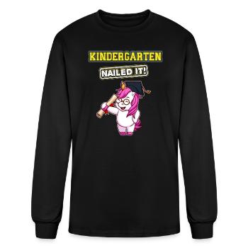 Kindergarten Nailed It Graduation Party Elementary - Men's Long Sleeve T-Shirt - black - Front
