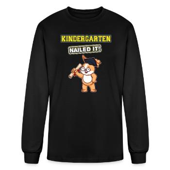 Kindergarten Nailed It Graduation Party Elementary - Men's Long Sleeve T-Shirt - black - Front