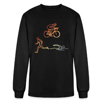Vintage Triathlet - Men's Long Sleeve T-Shirt - black - Front