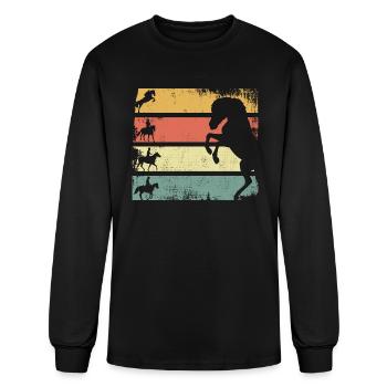 Equestrian Sports - Men's Long Sleeve T-Shirt - black - Front