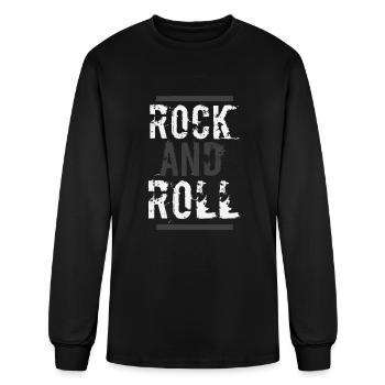 rock and roll - Men's Long Sleeve T-Shirt - black - Front