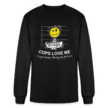 Cops Love Me - Men's Long Sleeve T-Shirt - black - Front