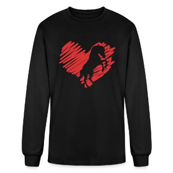 Equestrian Love - Men's Long Sleeve T-Shirt - black - Front