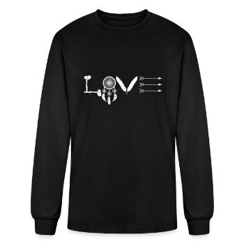 Native American - Men's Long Sleeve T-Shirt - black - Front