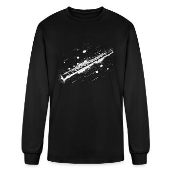 Flute Streetart - Men's Long Sleeve T-Shirt - black - Front