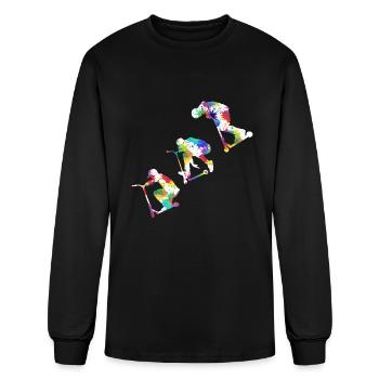 Stunt Scooter Design - Men's Long Sleeve T-Shirt - black - Front
