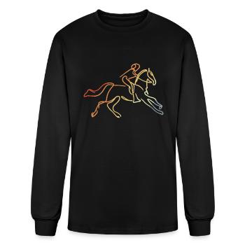 Horse Rider Vintage Look - Men's Long Sleeve T-Shirt - black - Front
