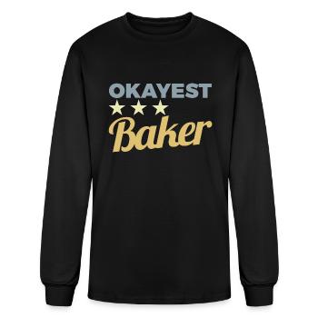 Average Baker - Men's Long Sleeve T-Shirt - black - Front