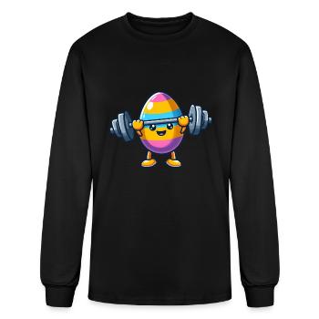 Easter Egg Easter Egg Dumbbell Fitness Body - Men's Long Sleeve T-Shirt - black - Front