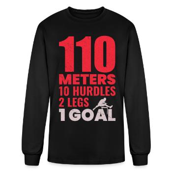 Hurdles Hurdling Hurdler Running Runner Athletes - Men's Long Sleeve T-Shirt - black - Front