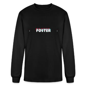 Foster Name - Funny Name Foster 80s theme - Men's Long Sleeve T-Shirt - black - Front