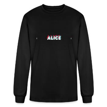 Alice Name - Funny Name Alice 80s theme - Men's Long Sleeve T-Shirt - black - Front