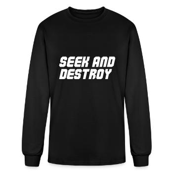 Seek and Destroy - Men's Long Sleeve T-Shirt - black - Front