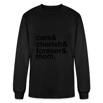 Care and Love with Family Bonds - Men's Long Sleeve T-Shirt - black - Front