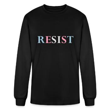 RESIST - Trans Trans - Men's Long Sleeve T-Shirt - black - Front