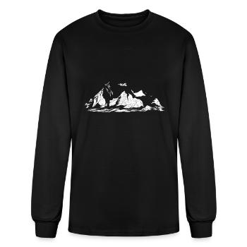 mountains outline - Men's Long Sleeve T-Shirt - black - Front