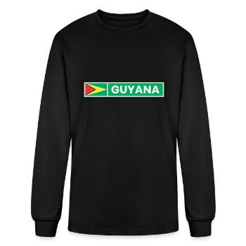 Guyana Flag - Men's Long Sleeve T-Shirt - black - Front