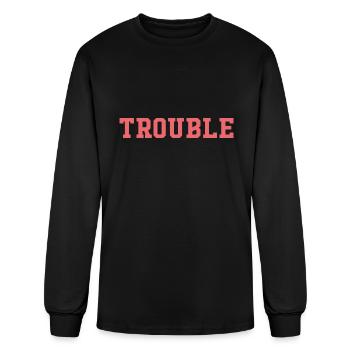 Trouble - Men's Long Sleeve T-Shirt - black - Front