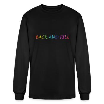 Flower Back and Fill - Men's Long Sleeve T-Shirt - black - Front
