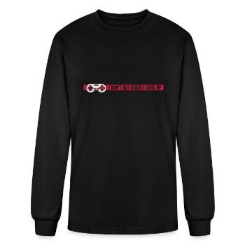 get older level up - Men's Long Sleeve T-Shirt - black - Front