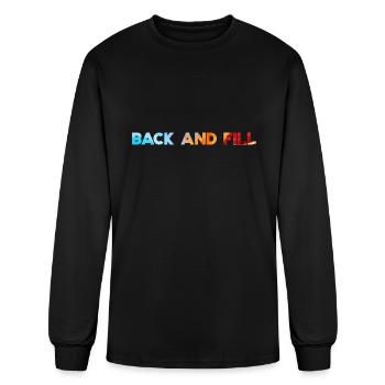 Flower Back and Fill - Men's Long Sleeve T-Shirt - black - Front