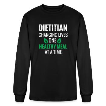 Registered Dietitian Gift | Nutritionist Dietician - Men's Long Sleeve T-Shirt - black - Front