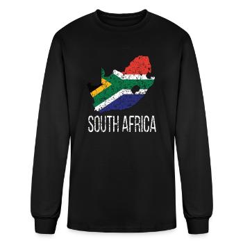 South African South Africa Flag South Africa Roots - Men's Long Sleeve T-Shirt - black - Front