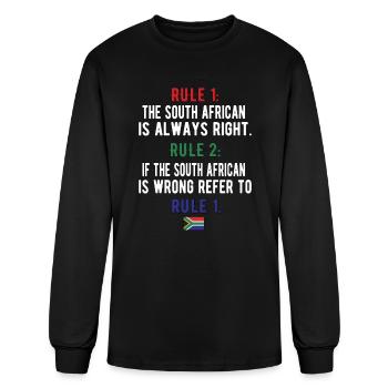 South African South Africa Flag South Africa Roots - Men's Long Sleeve T-Shirt - black - Front