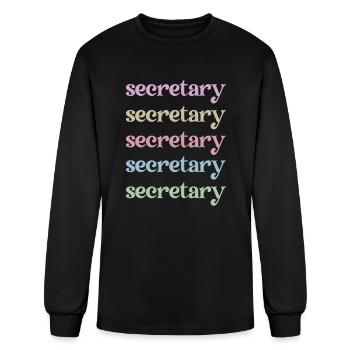 Secretary Life Office Secretary Appreciation Gifts - Men's Long Sleeve T-Shirt - black - Front