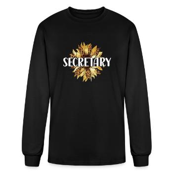 Office Secretary Appreciation Proud Secretary Gift - Men's Long Sleeve T-Shirt - black - Front