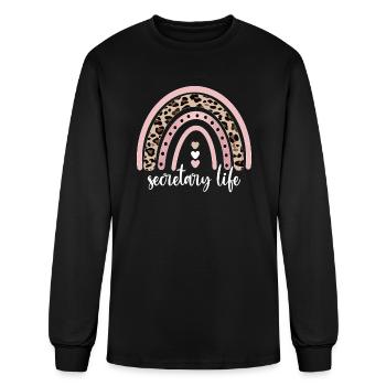 Funny Office Secretary Gifts Secretary Life - Men's Long Sleeve T-Shirt - black - Front