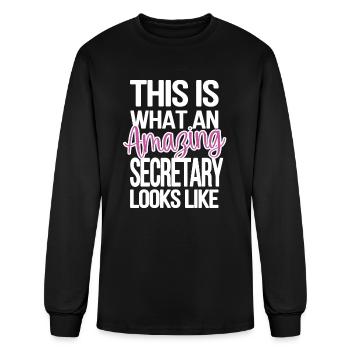 Secretary Appreciation Gifts Office Secretary Day - Men's Long Sleeve T-Shirt - black - Front