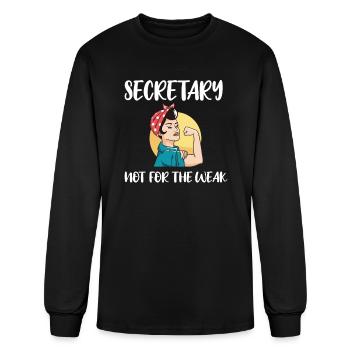 Funny Secretary Gifts Office Secretary Day - Men's Long Sleeve T-Shirt - black - Front