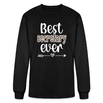 Best Secretary Appreciation Office Secretary Day - Men's Long Sleeve T-Shirt - black - Front