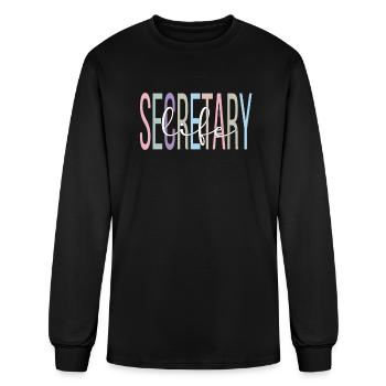 Office Secretary Life Secretary Appreciation Gifts - Men's Long Sleeve T-Shirt - black - Front