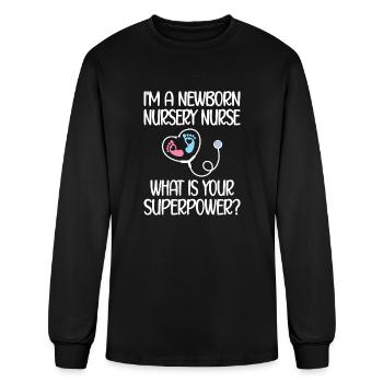 Newborn Nursery Nurse Newborn Nursery Nursing Gift - Men's Long Sleeve T-Shirt - black - Front