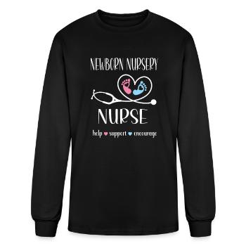 Newborn Nursery Nurse Newborn Nursery Nursing Gift - Men's Long Sleeve T-Shirt - black - Front
