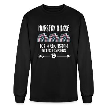 Newborn Nursery Nurse Gift Newborn Nursery Nursing - Men's Long Sleeve T-Shirt - black - Front